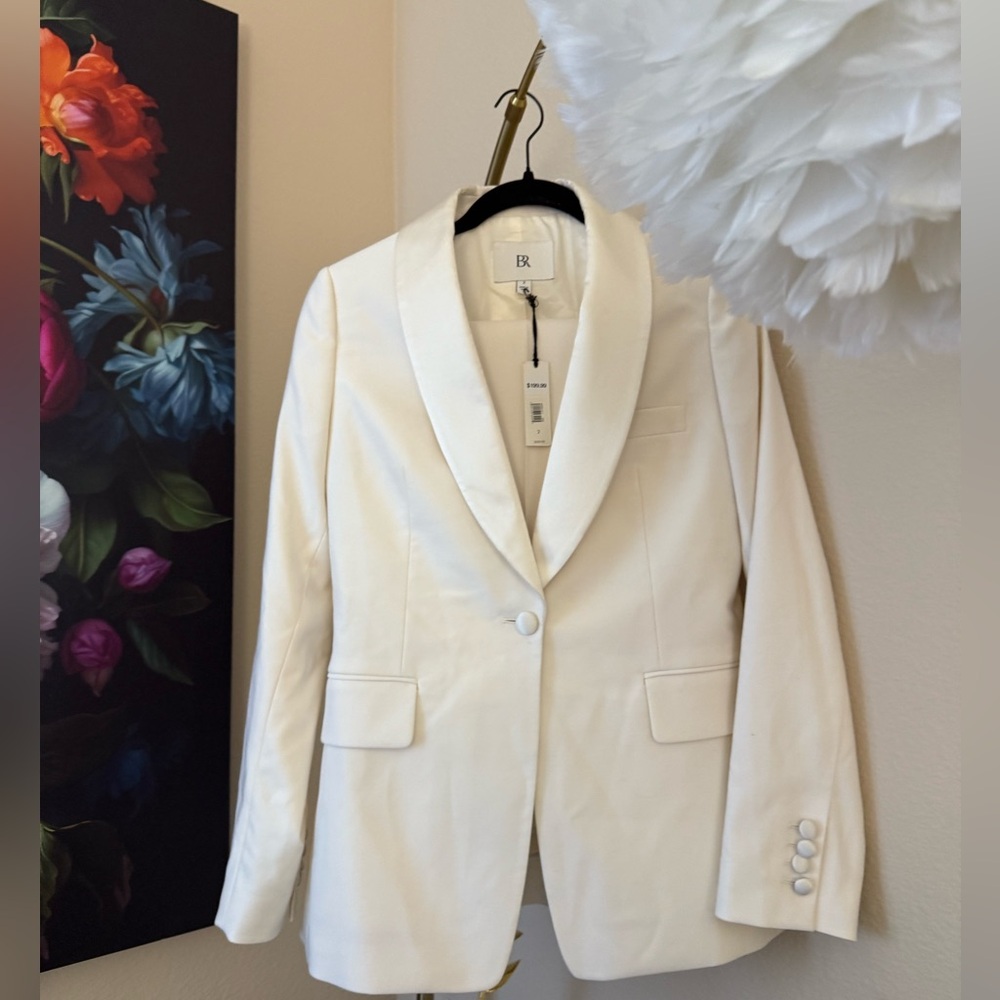 Banana Republic Cream Shawl Collar Blazer